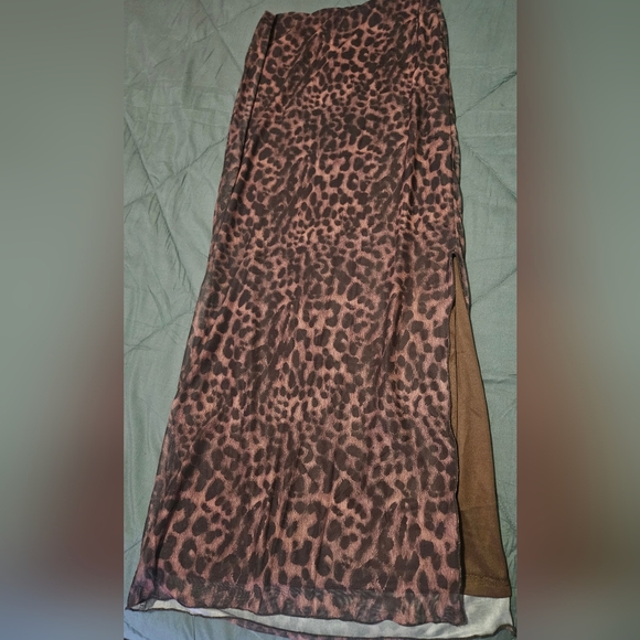 Leopard Print Maxi Skirt Set Nwot - Picture 2 of 8